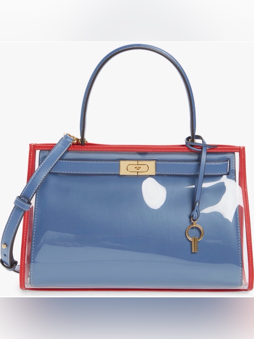 Tory Burch Blue and Red Women's Satchel Handbag